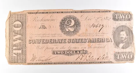 1862 $2 Richmond VA Confederate States Of America Obsolete Note *3890