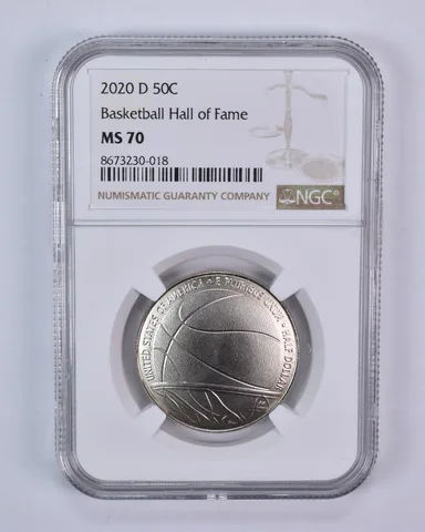 2020-D Basketball Hall Of Fame Commemorative Half Dollar MS70 NGC