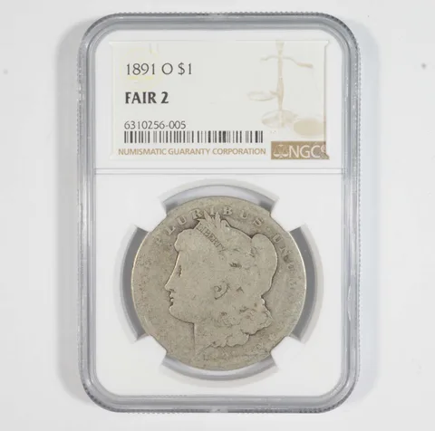 FAIR 2 1891-O Morgan Silver Dollar - Graded NGC LOW BALL a7199