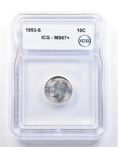 1953-S Roosevelt Dime MS67+ ICG *1644