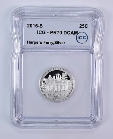 2016-S Washington Quarter ATB Harpers Ferry Silver PR70 DCAM ICG