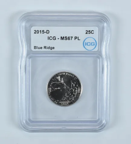 2015-D Washington Quarter ATB Blue Ridge MS67 PL ICG