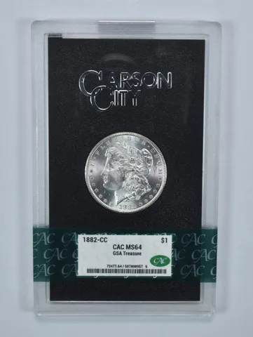 1882-CC Morgan Silver Dollar GSA Treasure MS64 CAC CACg