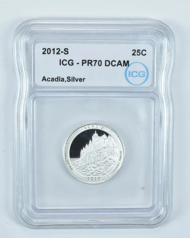 2012-S Washington Quarter Silver Acadia ATB PR70 DCAM ICG