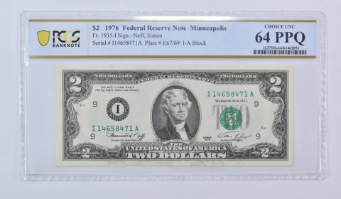 1976 $2 Minneapolis MN FRN Fr#1935-I Choice Unc 64 PPQ PCGS