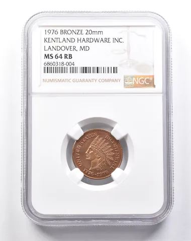 1976 Bronze 20mm Kentland Hardware Inc Landover MD MS64 RB NGC *6527
