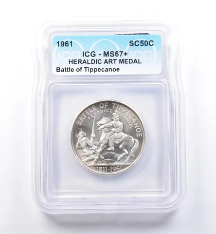 1961 So Called Half Dollar Battle Of Tippecanoe MS67+ ICG *8524