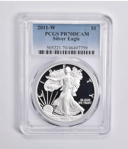 2011-W American Silver Eagle PR70 DCAM PCGS Blue Label