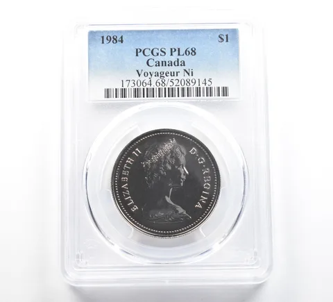 1984 Canada 1 Dollar Voyageur PL68 PCGS Blue Label