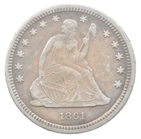 1861 Seated Liberty Quarter *7323