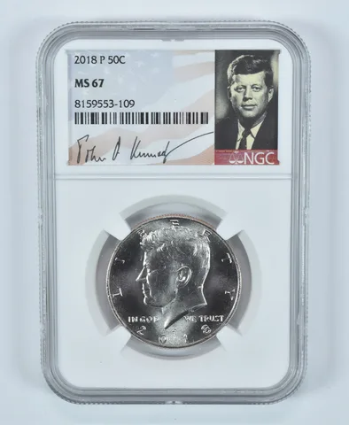 2018-P Kennedy Half Dollar MS67 NGC Special Label