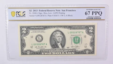 $2 2013 San Francisco CA FRN Fr#1940-L Superb Gem Unc 67 PPQ PCGS