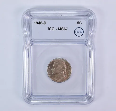 1946-D Jefferson Nickel MS67 ICG