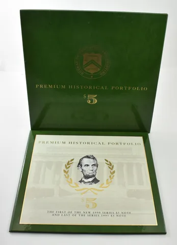 1995/1999 $5 FRN First Of 1999/Last Of 1995 Bureau Of Engraving *2878