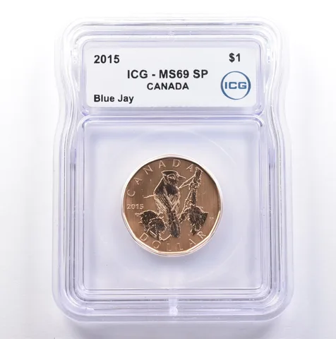 2015 Canada 1 Dollar Blue Jay MS69 SP ICG *9024