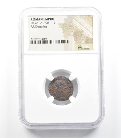 AD 98-117 Roman Empire Trajan AR Denarius NGC *5919