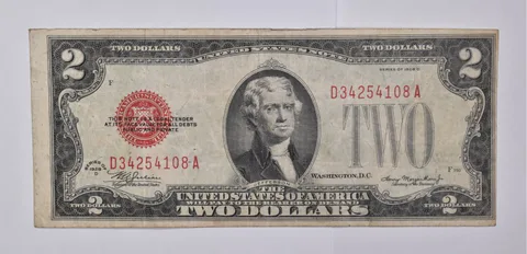 1928-D $2 RED SEAL US United States Note Avg Circ