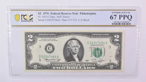 $2 1976 Philadelphia PA FRN Fr#1935-C Superb Gem Unc 67 PPQ PCGS