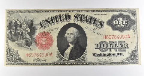 1917 $1 Legal Tender Large Note Red Seal *3547
