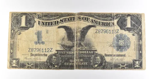 1899 $1 Silver Certificate Black Eagle Blue Seal Large Note Fr#233 *4633