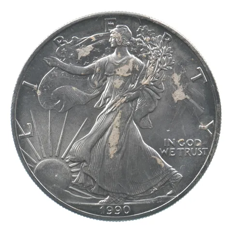 Better Date 1990 American Silver Eagle 1 Troy Oz .999 Fine Silver *675