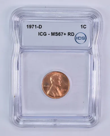1971-D Lincoln Memorial Cent MS67+ RD ICG