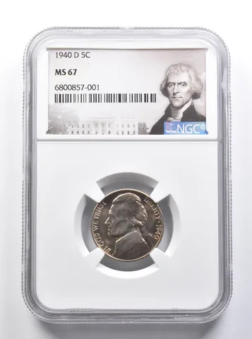 MS67 1940-D Jefferson Nickel NGC *8372