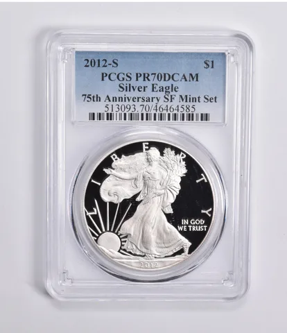2012-S American Silver Eagle 75th Anniversary SF Mint Set PR70 DCAM PCGS