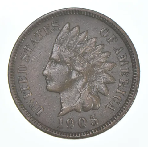 XF 1905 Indian Head Copper Cent Penny - High Grade Sample