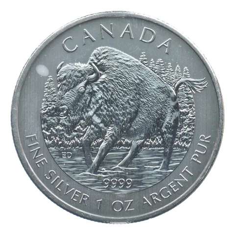Better Date - 2013 Canada 5 Dollars - 1 Oz. Silver Bison World Coin- Silver *794