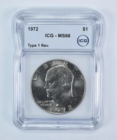 1972 Eisenhower $1 Type 1 Reverse MS66 ICG