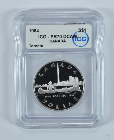 1984 Canada Silver Dollar Toronto PR70 DCAM ICG