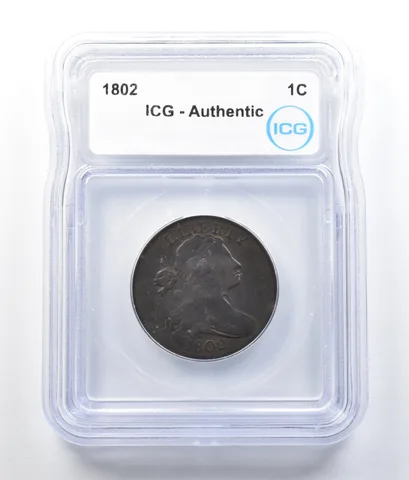 1802 Draped Bust Large Cent Authentic ICG *7833