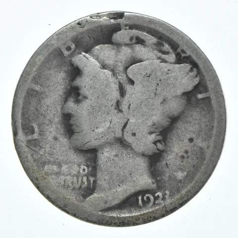 1921 Mercury Dime a6172