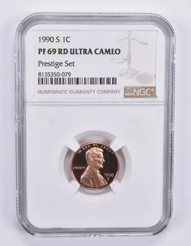 1990-S Lincoln Memorial Cent Prestige Set PF69 RD UCAM NGC