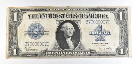 1923 $1 Silver Certificate Large Note Blue Seal Near Radar Number *2092