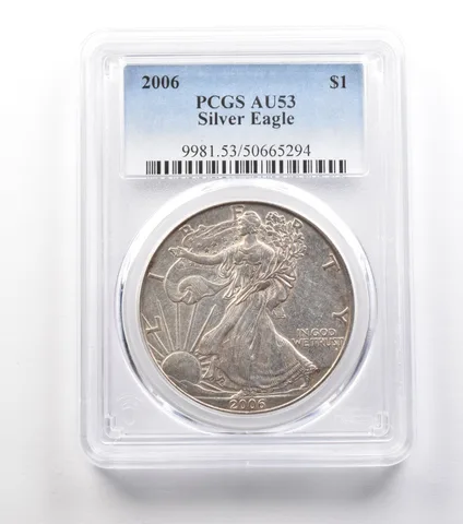 2006 American Silver Eagle AU53 PCGS LOWBALL Circ Registry *0959