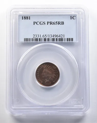 1881 Indian Head Cent PR65 RB PCGS *5675