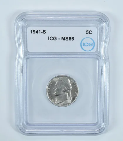 1941-S Jefferson Nickel MS66 ICG