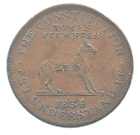 1834 Hard Times Token Roman Firmness *0029