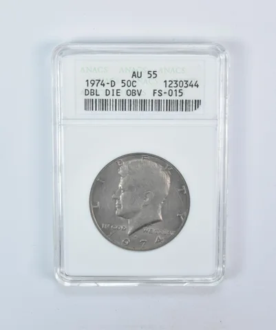 1974-D Kennedy Half Dollar DDO FS-015 AU55 ANACS *5748