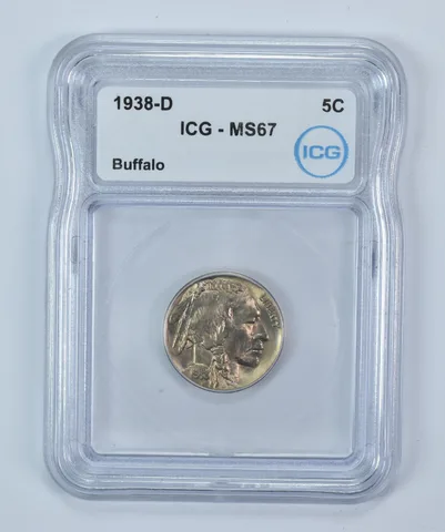 1938-D Indian Head Buffalo Nickel MS67 ICG