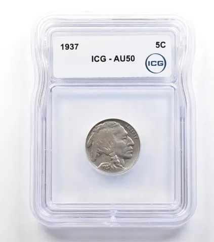1937 Indian Head Buffalo Nickel AU50 ICG *9315