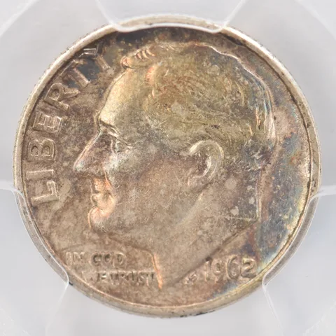 1962 Roosevelt Dime XF45 PCGS Beautiful Tone *0787
