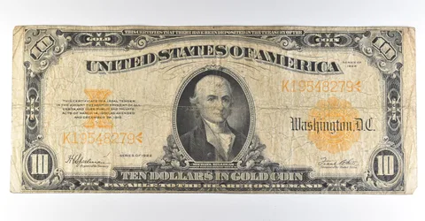 1922 $10 Gold Certificate Large Note Yellow Seal *8359