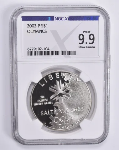 2002-P Winter Olympics Commemorative Dollar Proof 9.9 UCAM NGC X NGCX