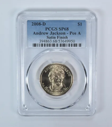 2008-D Presidential $1 Andrew Jackson Satin Finish SP68 PCGS