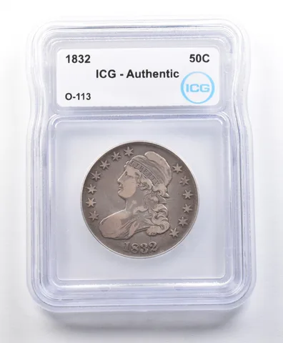 1832 Capped Bust Half Dollar O-113 Authentic ICG a3127