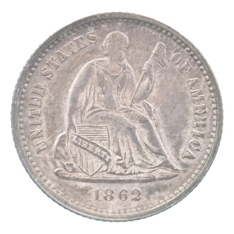1862 Seated Liberty Half Dime Beautiful Tone *0967