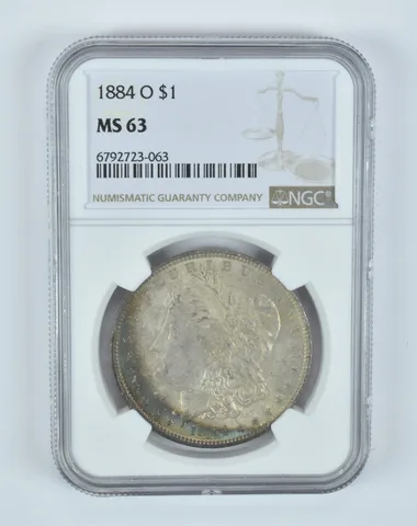 MS63 1884-O Morgan Silver Dollar NGC Beautifully Toned a6752